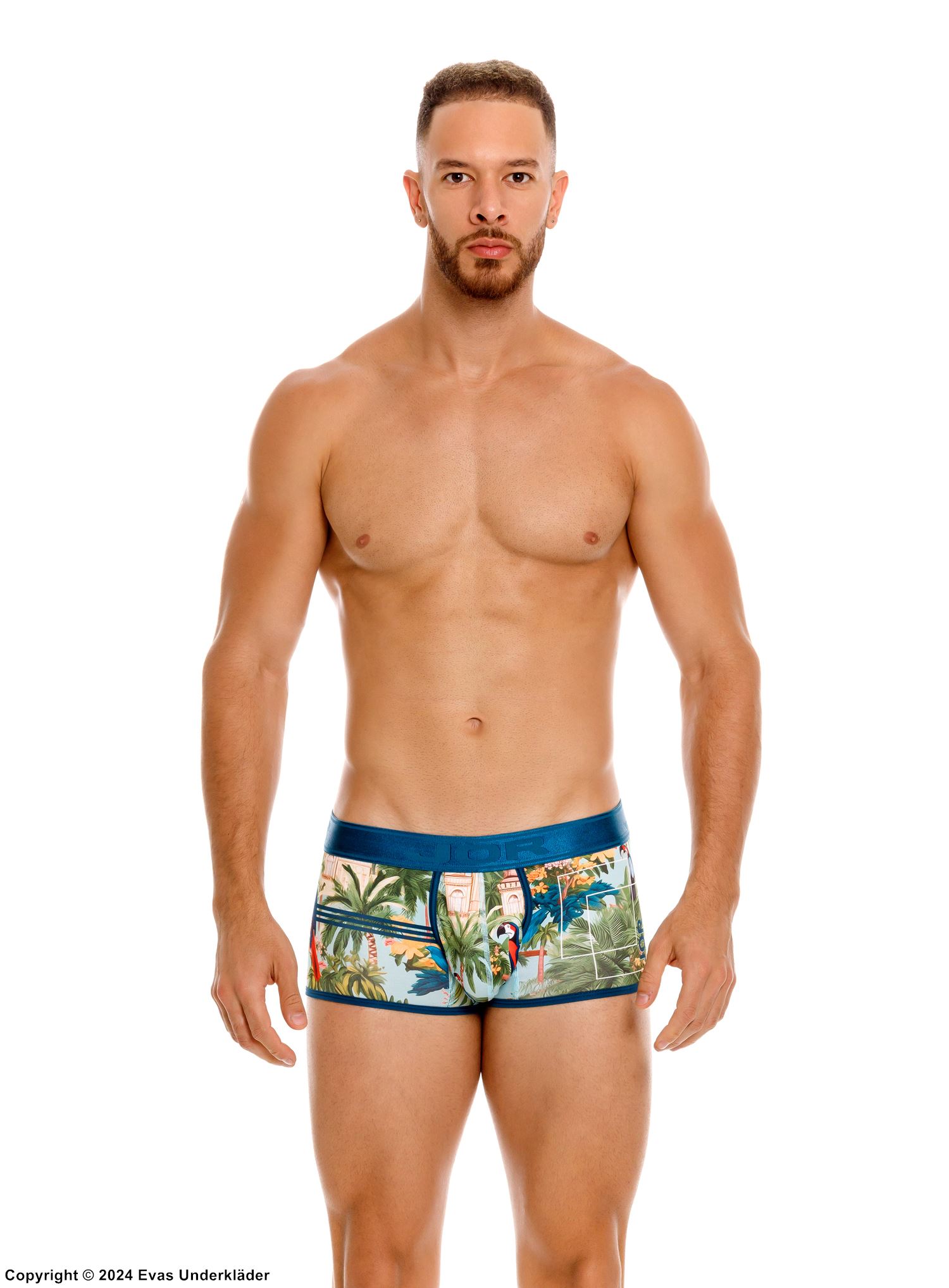 Men's boxer briefs, tropical pattern